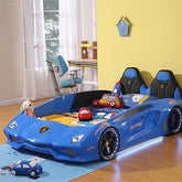 HB Rooms Grand Prix T600 Professional Car Bed (with lights and sound) (Red, White or Blue) (Single or Double) - Kids Haven